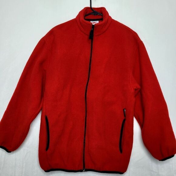 Vintage Speedo Red Fleece Jacket Size Small - Picture 1 of 4